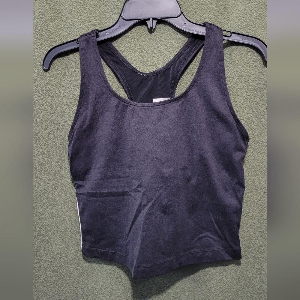 Danskin Black Racerback Crop Top Size Large